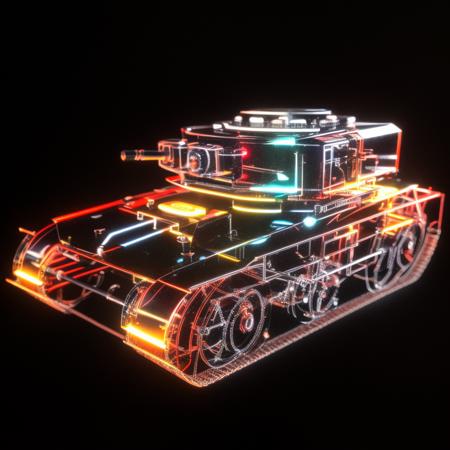 00494-927005723-a (shineglasscd, neon lights, light particles, colorful_1.3, gradient, chromatic aberration) tank, armored tank, (solo_1.2), , n.png